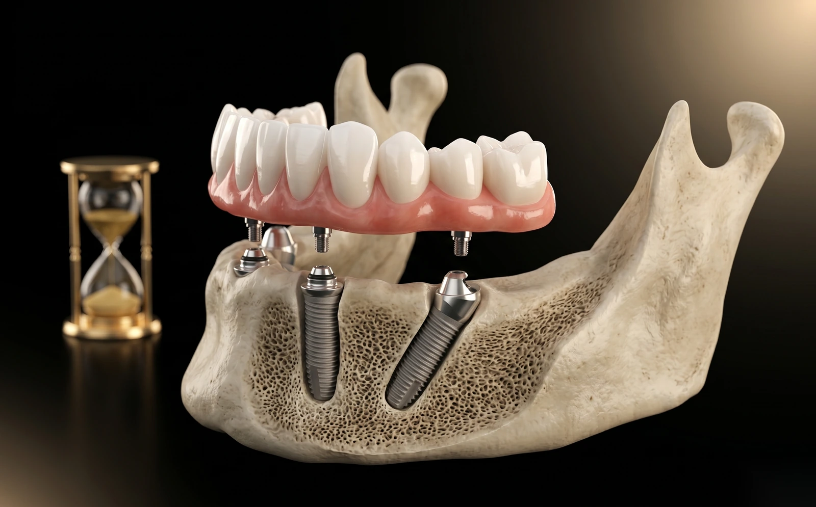 Prótese fixa instalada sobre implantes no mesmo dia da cirurgia